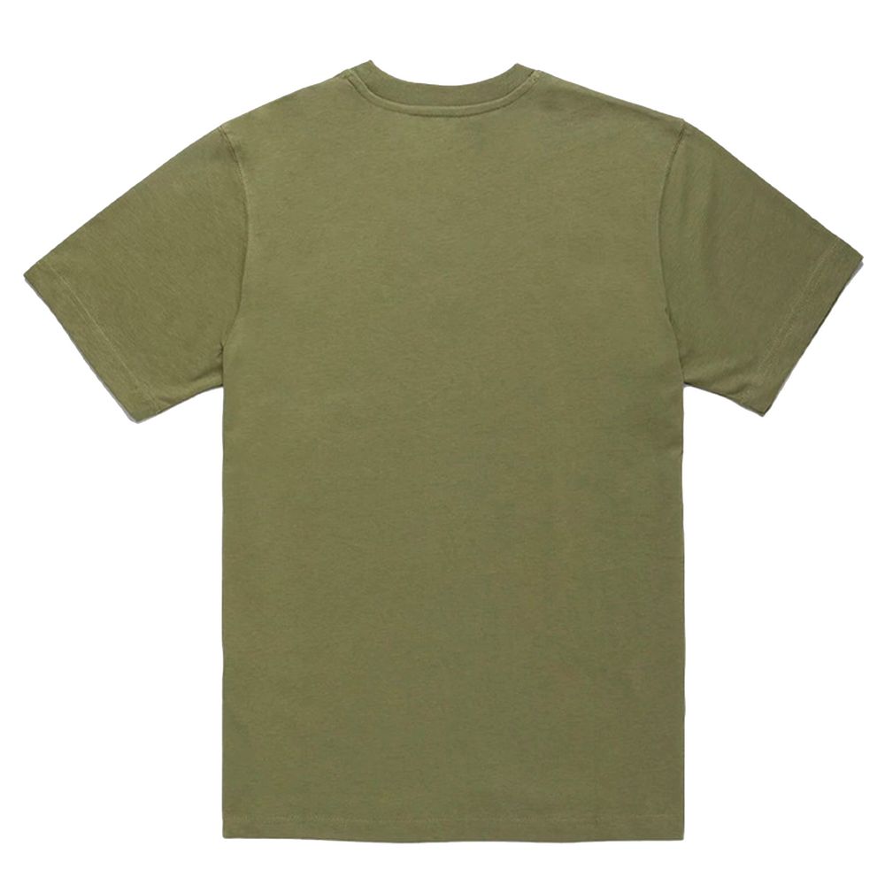 Army Cotton Tee with Contrast Logo - Divitiae Glamour