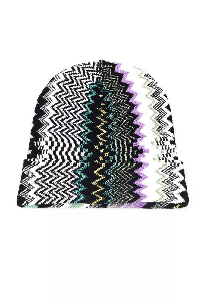 Geometric Fantasy Multicolor Wool-Blend Hat - Divitiae Glamour