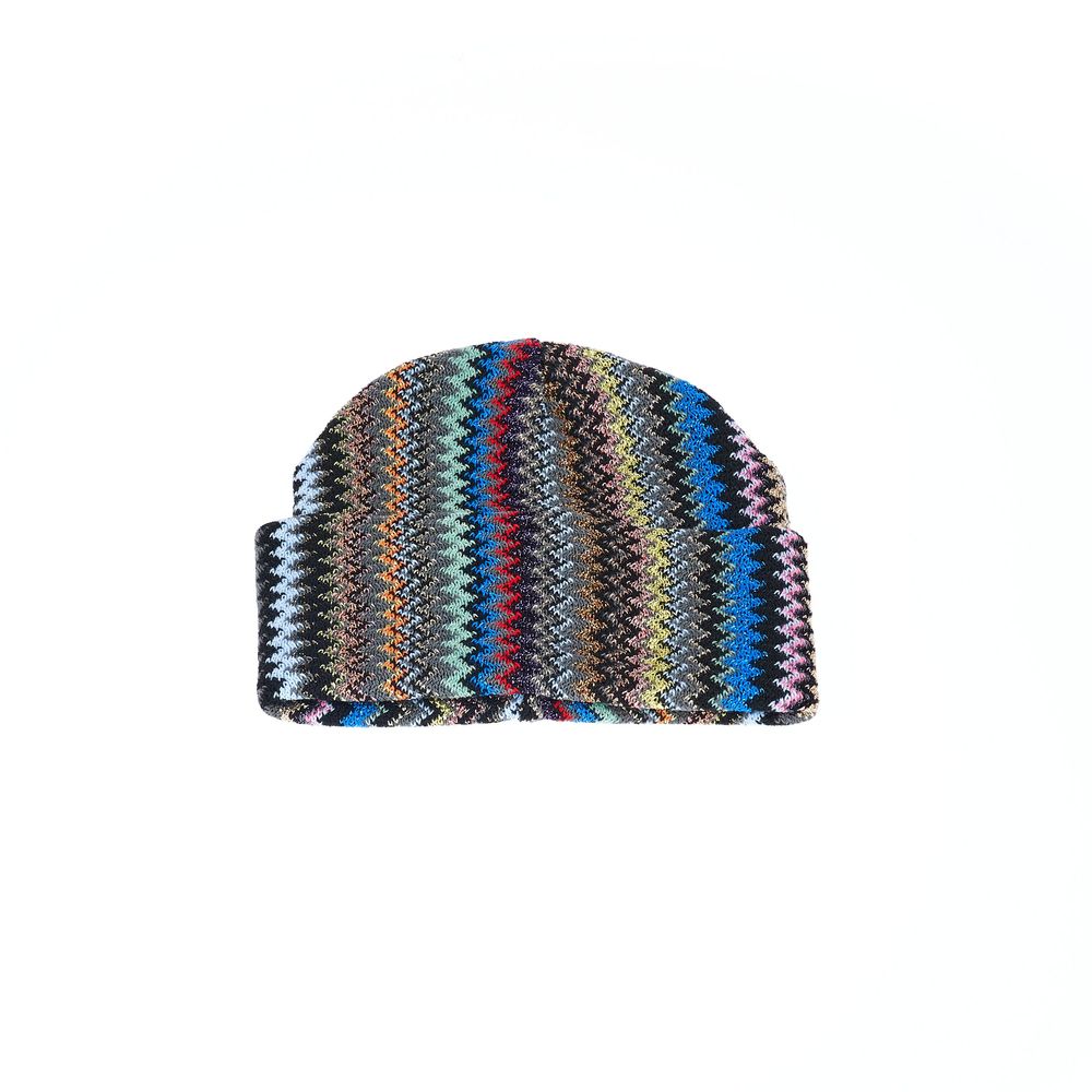 Geometric Fantasy Multicolor Wool-Acrylic Hat - Divitiae Glamour