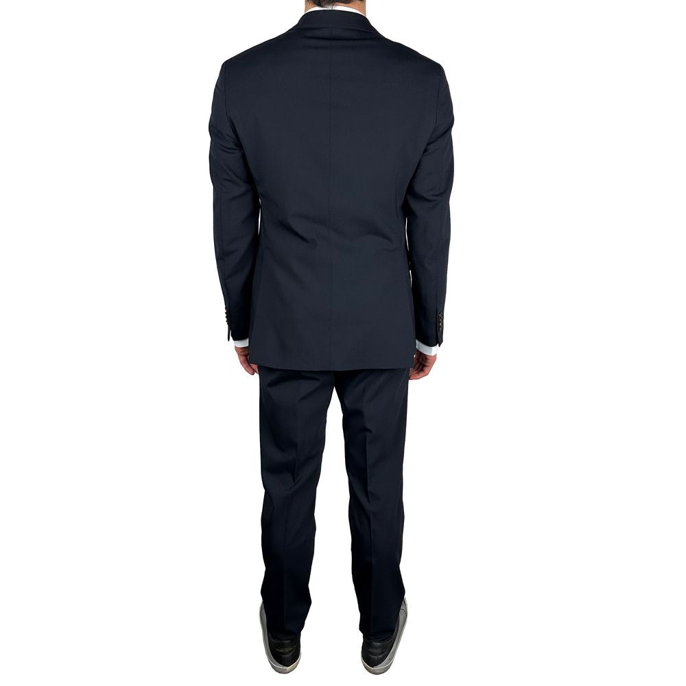 Elegant Navy Blue Two-Piece Suit - Divitiae Glamour