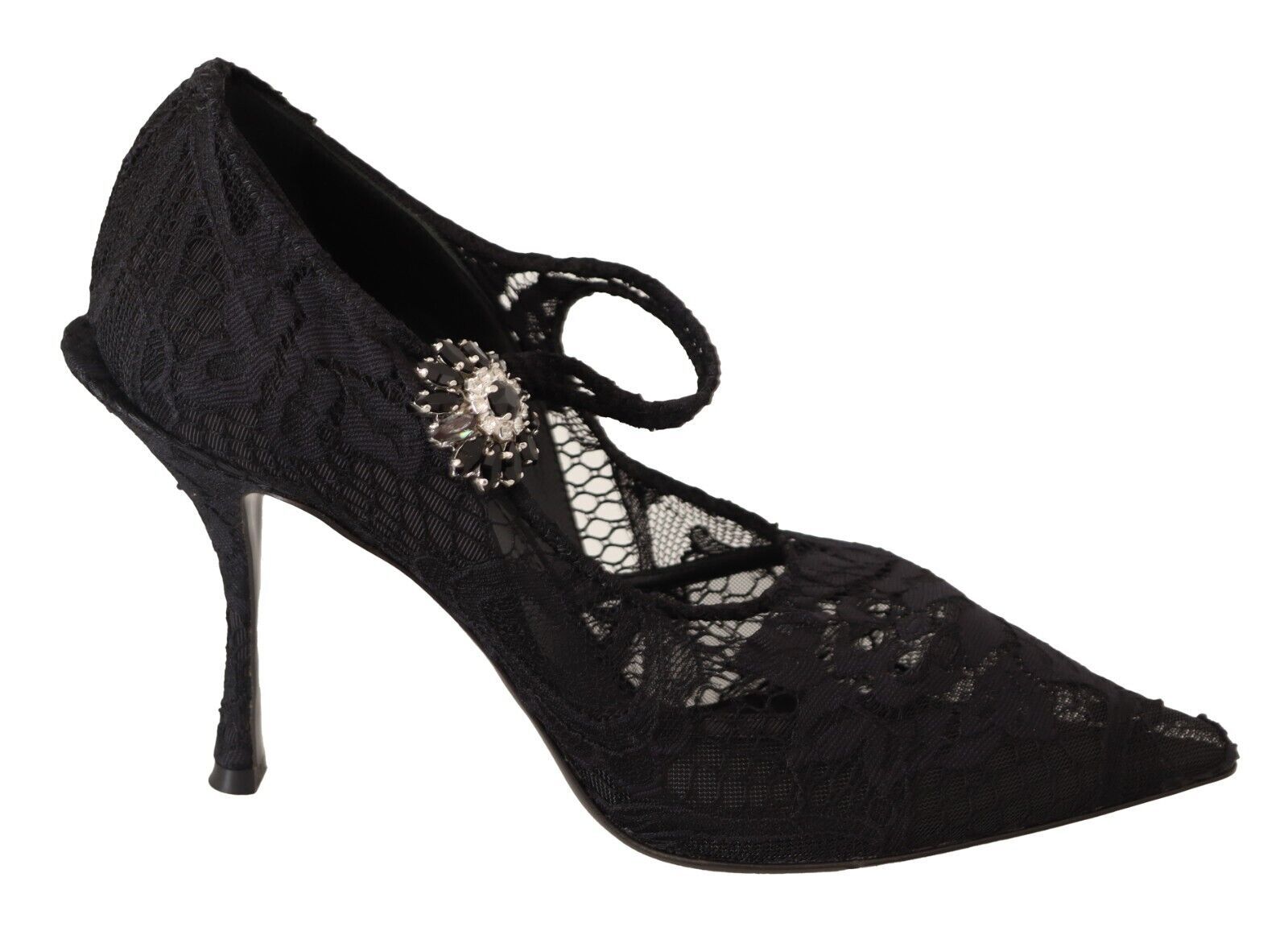 Elegant Black Lace Stiletto Pumps - Divitiae Glamour