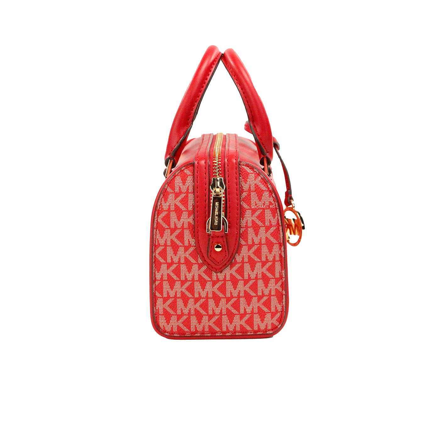 Travel XS Bright Red Signature PVC Duffle Crossbody Bag Purse - Divitiae Glamour