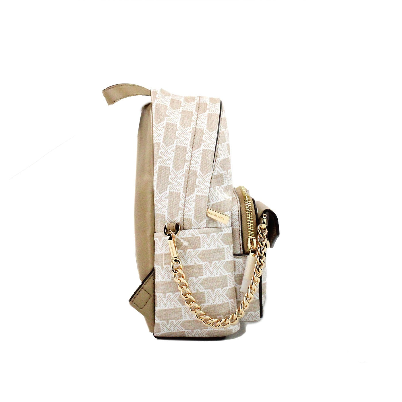Maisie Mini Camel Signature Canvas 2-n-1 Card Case Backpack Bag - Divitiae Glamour