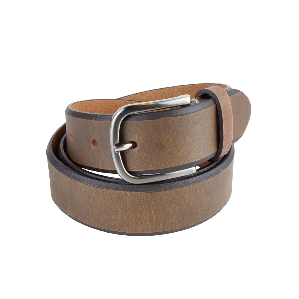 Elegant Unisex Dark Brown Leather Belt - Divitiae Glamour