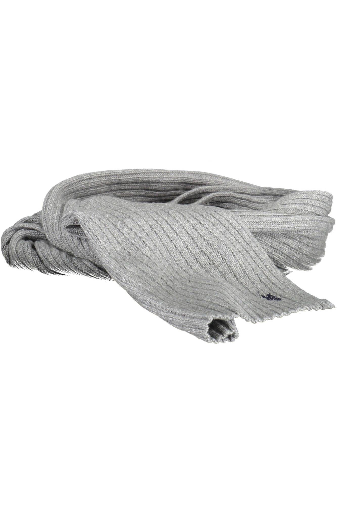 Elegant Gray Wool-Cashmere Blend Scarf - Divitiae Glamour