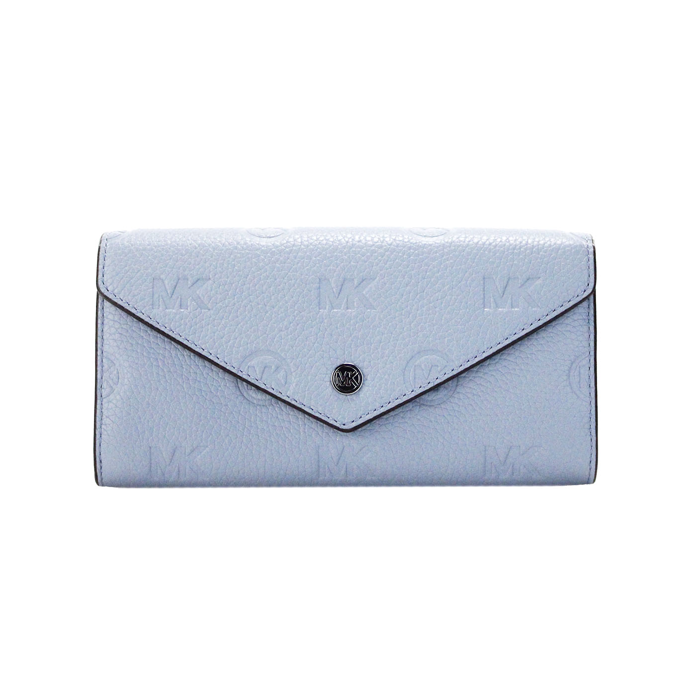 Jet Set Large Pale Blue Embossed Envelope Continental Clutch Wallet - Divitiae Glamour