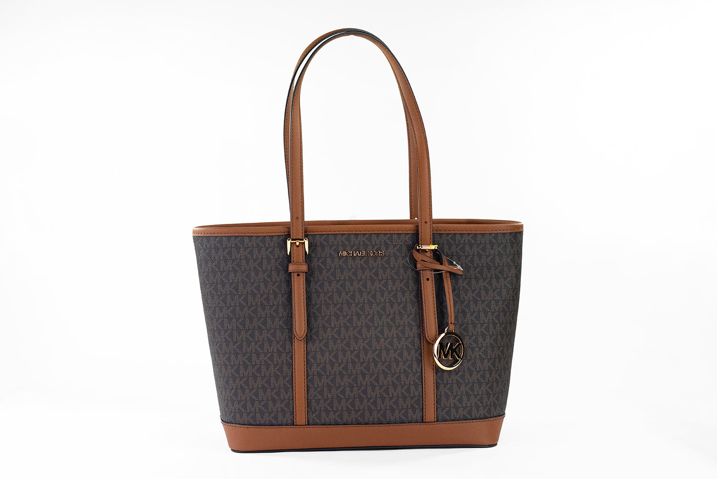 Jet Set Travel Small Brown PVC Shoulder Tote Handbag Bag Purse - Divitiae Glamour