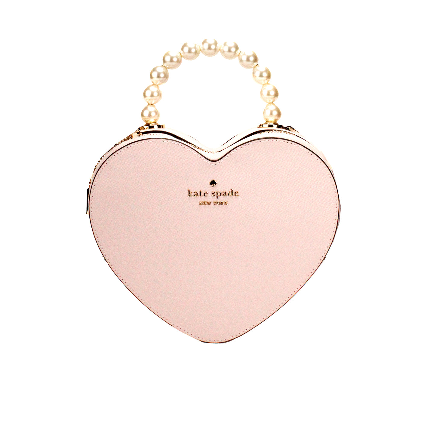 Love Shack Heart Lilac Leather Pearl Top Handle Crossbody Bag