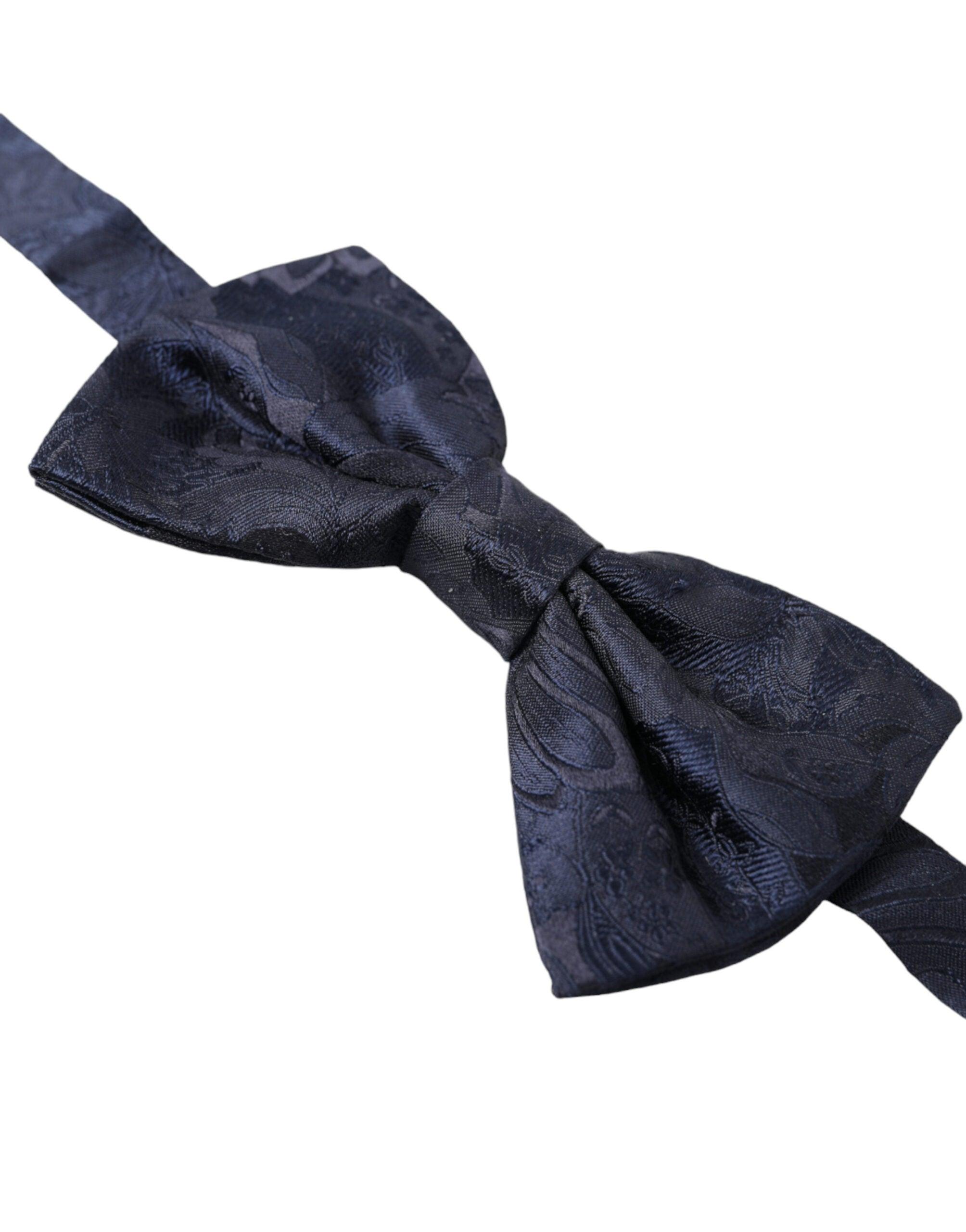 Elegant Silk Blue Bow Tie - Divitiae Glamour
