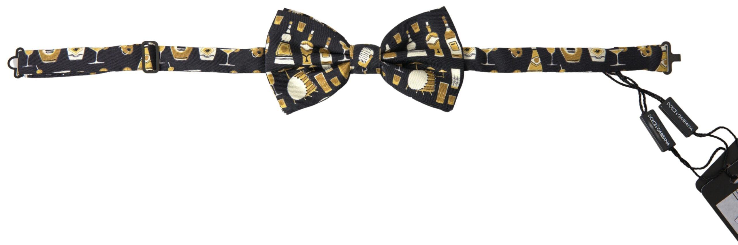 Elegant Black Silk Bow Tie - Divitiae Glamour
