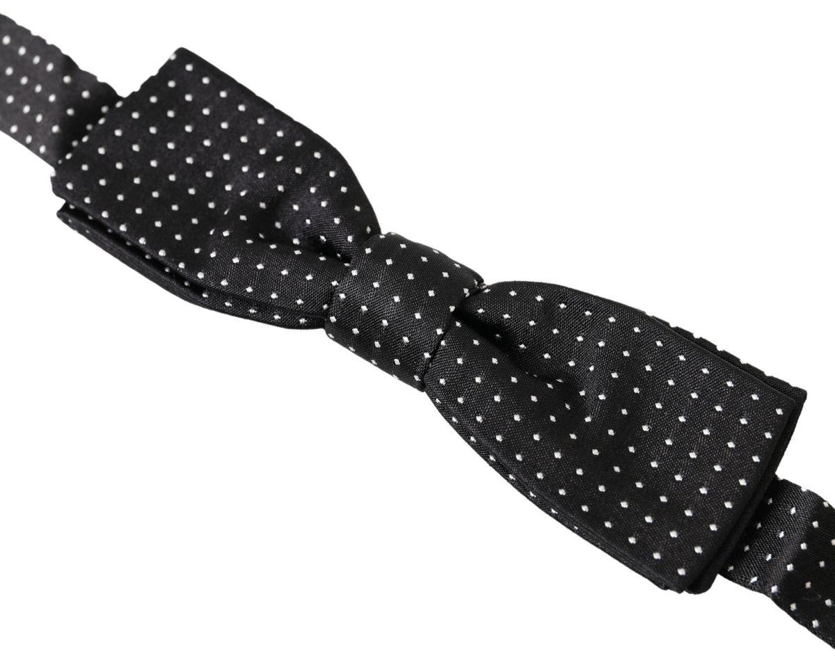 Elegant Silk Black Bow Tie - Divitiae Glamour